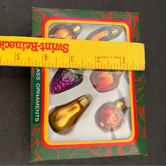 Kurt S.Adler Santa’s World 6 Pcs Glass Ornaments Mini Fruits - Picture 4 of 11